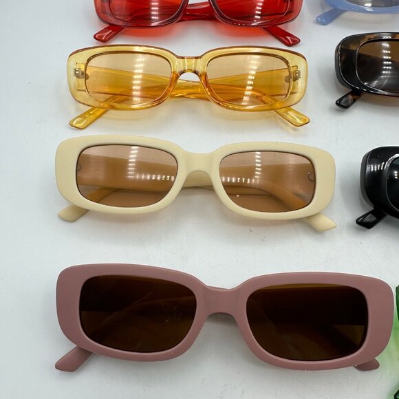 Box Of 10 Trendy Sunglasses Assorted Colors Styles Unisex Fashion Eyewear Props - Picture 2 of 16